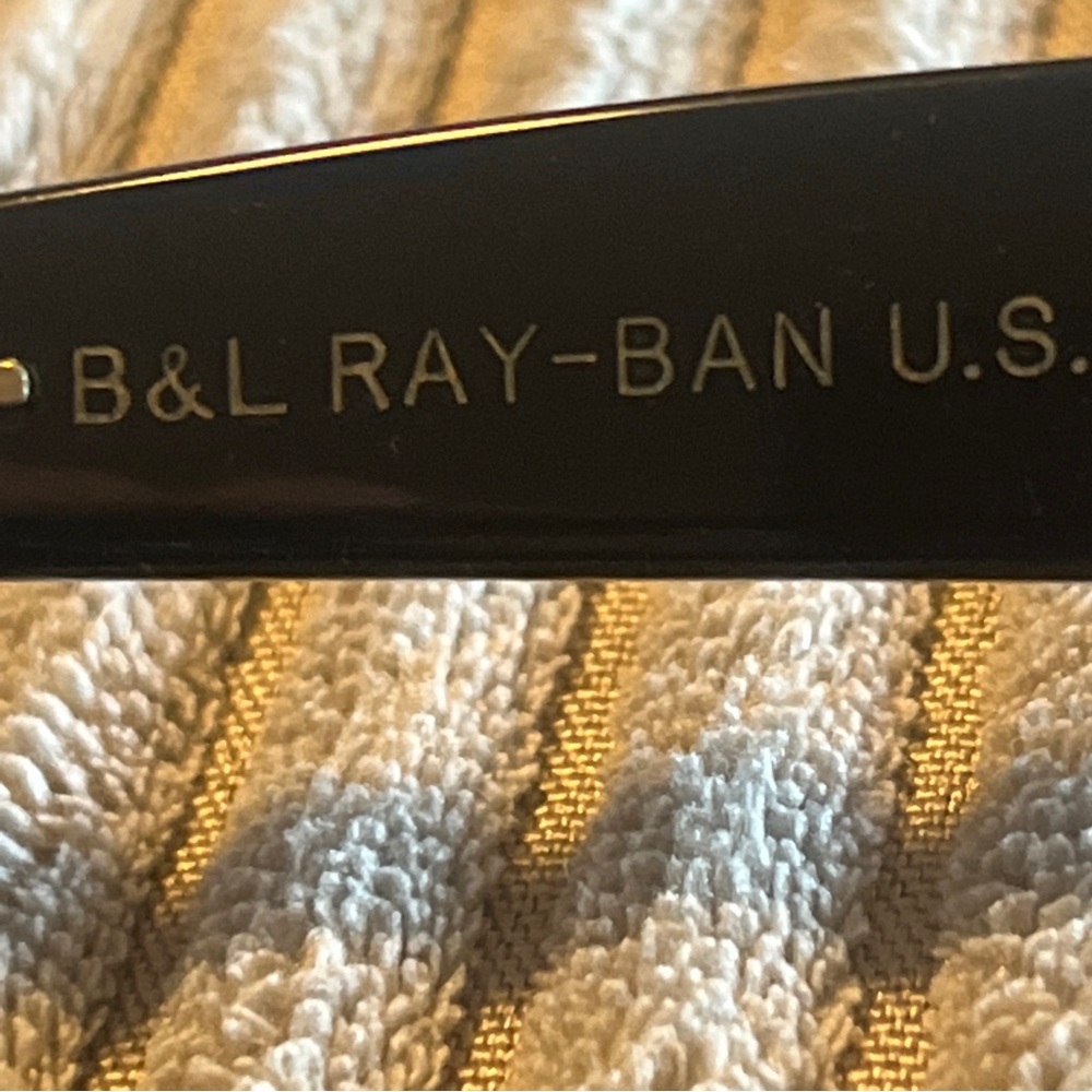 54MM VINTAGE B&L RAY BAN GOLD/BLACK EBONY G15 UV WAYFARER MAX SUNGLASSES - Picture 7 of 7
